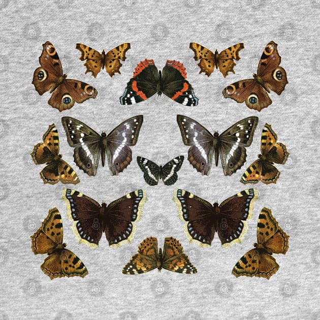 Butterflies Collage Pattern Design by DankFutura